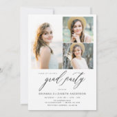 Moderne Trendy Foto Graduation Party Einladung (Rückseite)