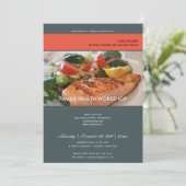 MODERNE TRENDY FOTO GRAY WORKSHOP EREIGNIS EINLADUNG (Stehend Vorderseite)