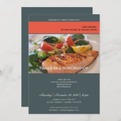 MODERNE TRENDY FOTO GRAY WORKSHOP EREIGNIS EINLADUNG (Vorne/Hinten)