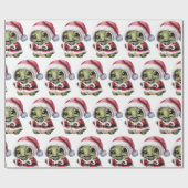 Moderne Trendy Frohe Weihnachtsschildkröte in Weih Geschenkpapier (Flach)