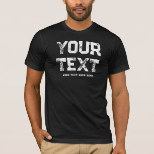 Moderne, trendy gestörte Textvorlage T-Shirt