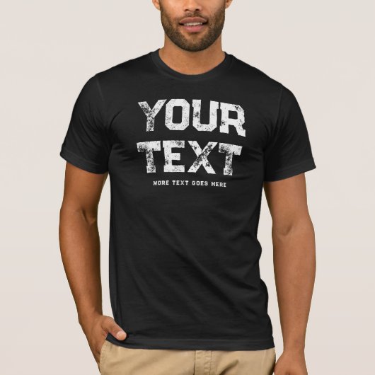 Moderne, trendy gestörte Textvorlage T-Shirt (Vorderseite)