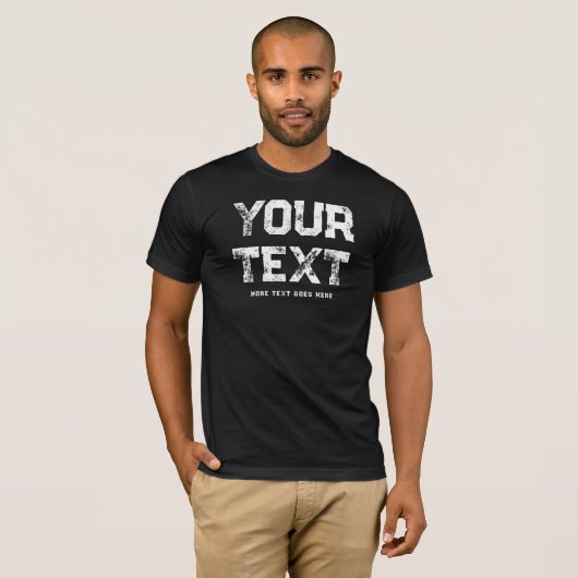 Moderne, trendy gestörte Textvorlage T-Shirt (Vorne ganz)