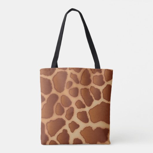 Moderne Trendy Giraffe Muster Safari Tier Tasche (Rückseite)