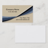 Moderne Trendy Graphic Tan Blue Visitenkarte (Vorne/Hinten)