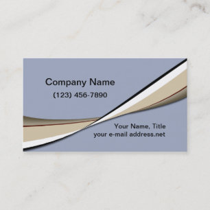 Moderne Trendy Graphic Tan Blue Visitenkarte
