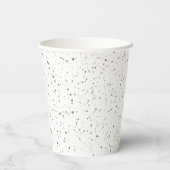 Moderne Trendy Gray Brown Terrazzo Pappbecher (Rückseite)