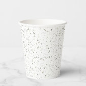 Moderne Trendy Gray Brown Terrazzo Pappbecher (Vorderseite)