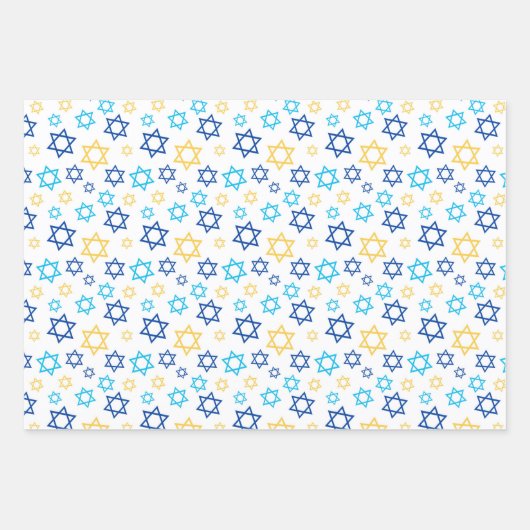Moderne Trendy Hanukkah Geschenkpapier Set (Vorderseite 2)