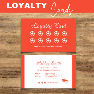 Moderne Trendy Horse Training Loyalty Card Visitenkarte