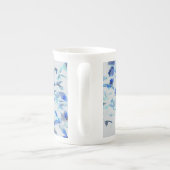 Moderne, trendy Kunst des Blumen-/Blumenmusters Porzellantasse (Rückseite)