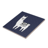 Moderne Trendy Lama Sketch & Swiss Dots Fliese (Seite)