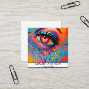 Moderne Trendy Makeup Artist Quadratische Visitenkarte