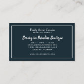 Moderne Trendy Makeup Artist Tropical Leaf Grüne Visitenkarte (Rückseite)