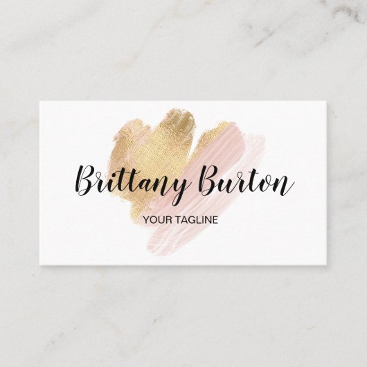 Moderne Trendy Minimal Blush Pink Girly Visitenkarte (Vorderseite)