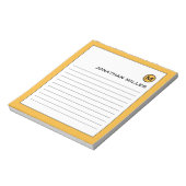 Moderne trendy Mustard gelb Linse Notizblock (Rotiert)