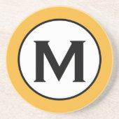 Moderne trendy Mustard Yellow Monogram Getränkeuntersetzer (Vorne)