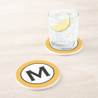 Moderne trendy Mustard Yellow Monogram