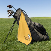 Moderne trendy Mustard Yellow Monogram Golfhandtuch (Gras)
