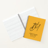 Moderne trendy Mustard Yellow Monogram Notizblock (Innenseite)