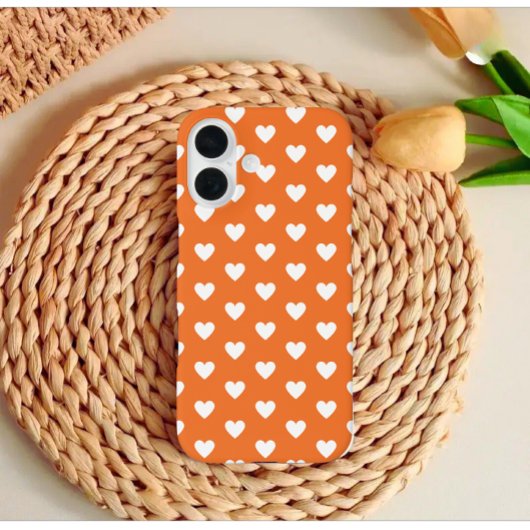 Moderne Trendy Orange Liebe Case-Mate iPhone Hülle
