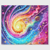 MODERNE TRENDY OUTER Space DESIGN Geschenkpapier (Flach)