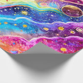 MODERNE TRENDY OUTER Space DESIGN Geschenkpapier (Ecke)