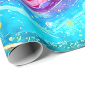 MODERNE TRENDY OUTER Space DESIGN Geschenkpapier (Rolleneckpunkt)