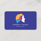 Moderne, trendy, QR-Code, Salon, Frauen-Logo-Gesch Visitenkarte (Vorderseite)