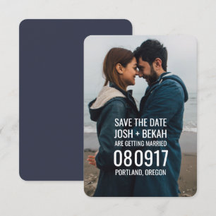 Moderne trendy Save-the-Date-Postkarte Einladung