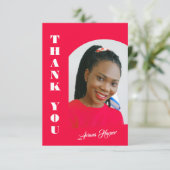 Moderne Trendy Schrift Pinker Abschluss (Stehend Vorderseite)