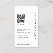 Moderne, trendy Script Beruflich Fotografie Visitenkarte (Rückseite)