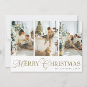 Moderne Trendy-Script-Foto-Collage Weihnachten (Vorderseite)