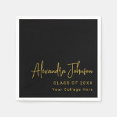 Moderne Trendy Script Graduation Party Serviette (Vorderseite)