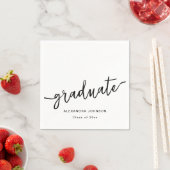 Moderne Trendy Script Graduation Party Serviette (Beispiel)