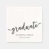 Moderne Trendy Script Graduation Party Serviette (Vorderseite)