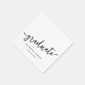 Moderne Trendy Script Graduation Party Serviette (Ecke)