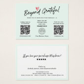 Moderne trendy Script QR Code Geschenkgutscheine (Vorne & Hinten)