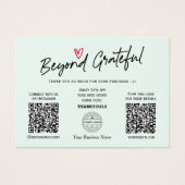 Moderne trendy Script QR Code Geschenkgutscheine (Vorderseite)