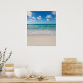 Moderne trendy Summer Bright Blue Calm Ocean Shore Poster (Küche)