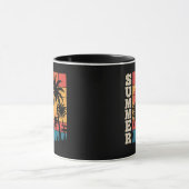 Moderne Trendy Summer Sunset Beach Palm Tree Tasse (Zentrum)