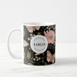 Moderne trendy Wildblumen Botanical Floral Monogra Kaffeetasse