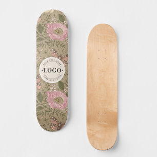 Moderne trendy Wildblumen Botanische Florale Monog Skateboard