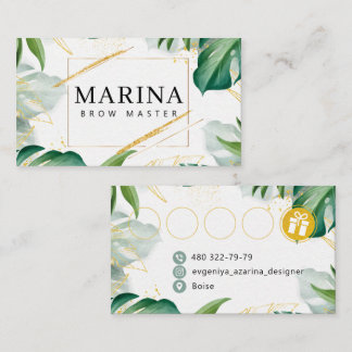 Moderne Treuekarte für Beauty Professionals Visitenkarte