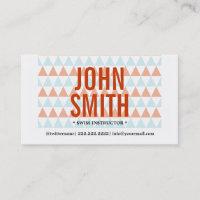 Moderne Triangle Swim Instructor Business Card