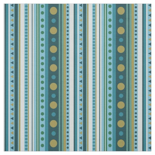 Moderne Tribal Aquamarin Blue Stripes Stoffe (Muster)