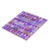 Moderne Tribal Geometric, Amethyst Lila und Taupe Fliese (Seite)