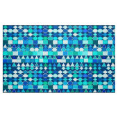 Moderne Tribal Geometric, Denim Blues über die Mar Stoff (Fat Quarter (45,7 x 55,9 cm))