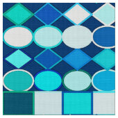 Moderne Tribal Geometric, Denim Blues über die Mar Stoff (Nahaufnahme)