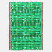 Moderne Tribal Geometric, Emerald Green und Aqua Decke (Vorderseite Vertikal)